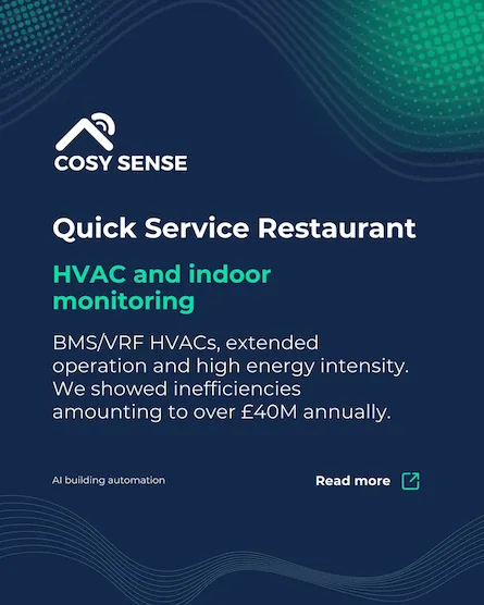 Cosysense smart HVAC optimisation dashboard